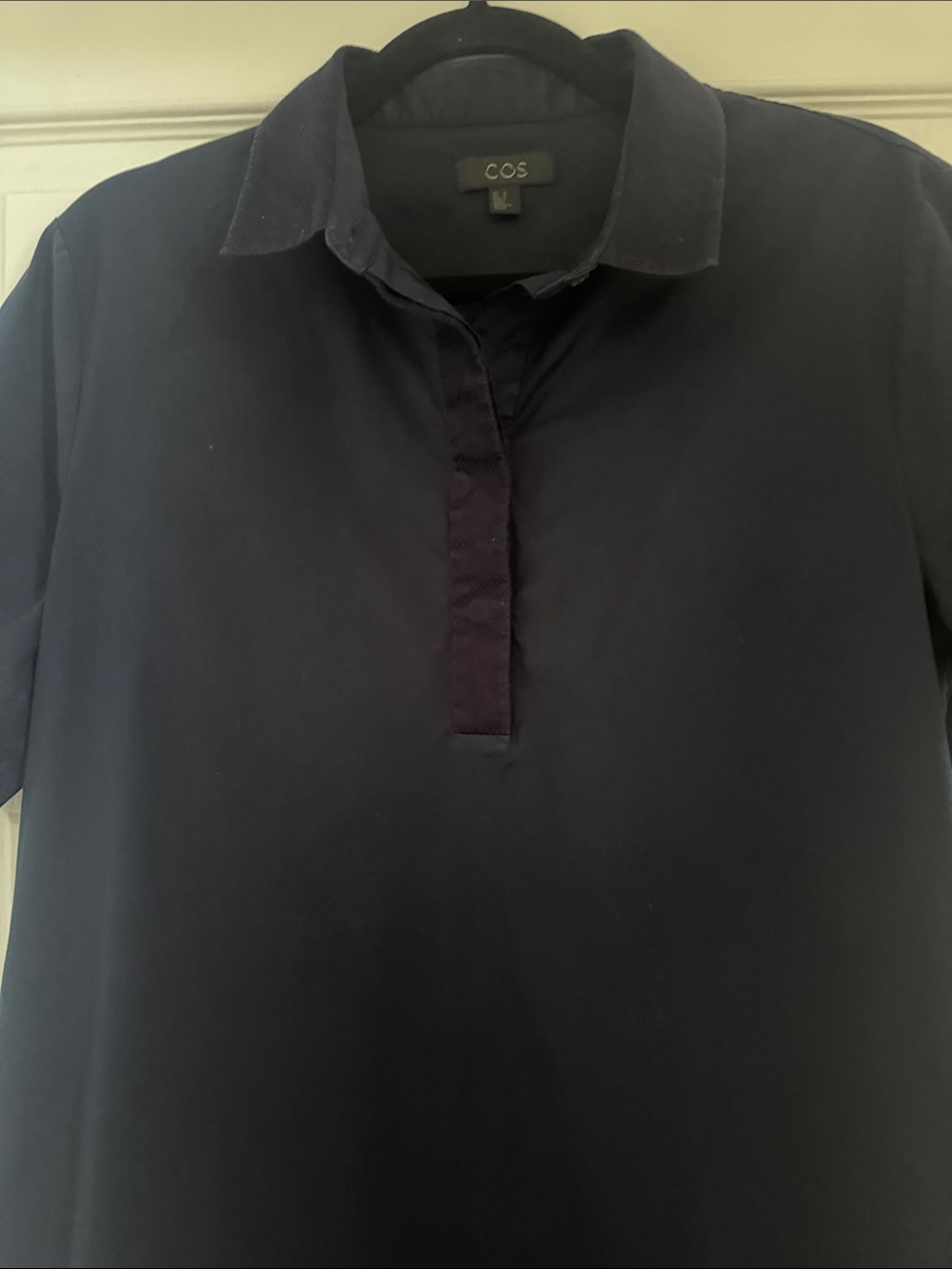 COS Navy Polo Dress with Short Sleeves - Picture 6 of 6